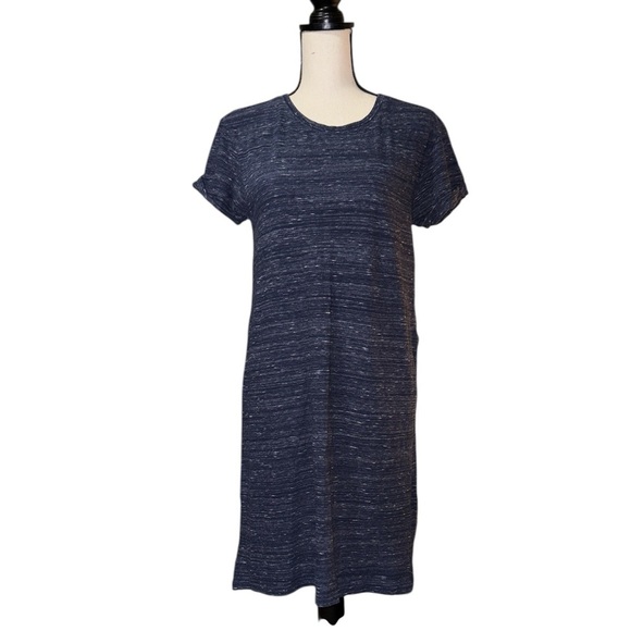 Pact The Mix Tee Dress in Heathered Navy Blue Sz. Small - NWOT - Picture 3 of 9